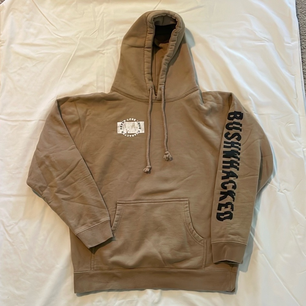 Bushwhacked tan unisex hoodie